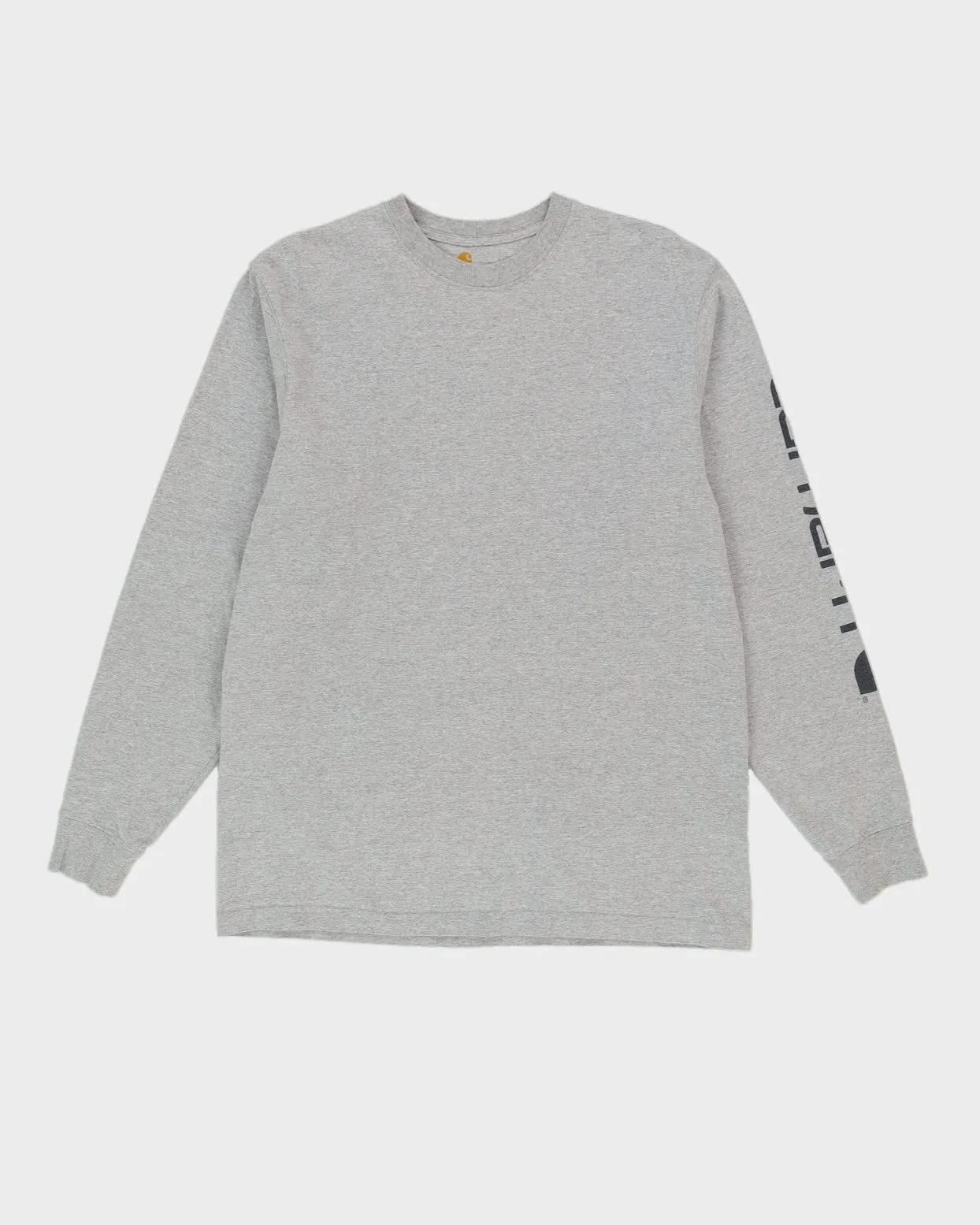 00s Carhartt Grey Long Sleeved T-Shirt - M