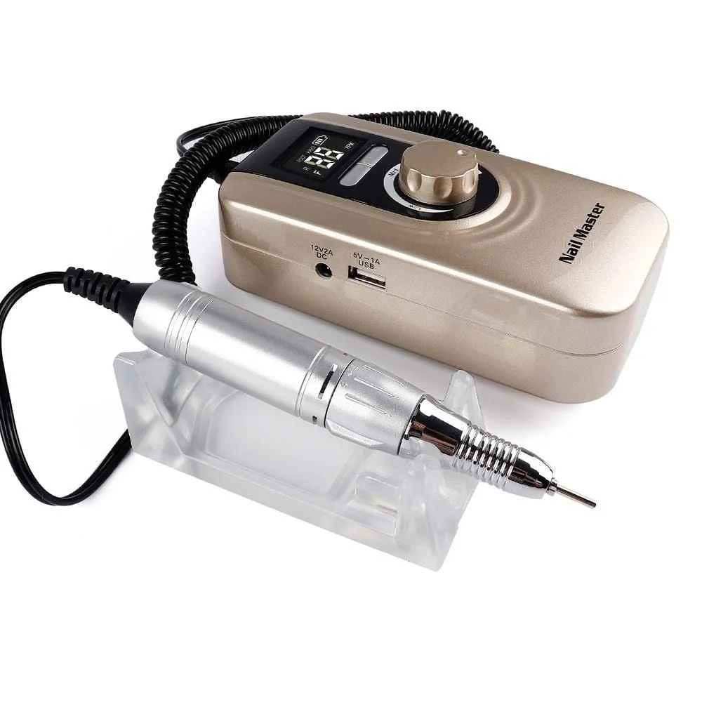 25W Multi-function 35000RPM Rechargeable Portable Strong Polishing Electric Nail Drill Machine Manicure Pedicure Set Nail Tools