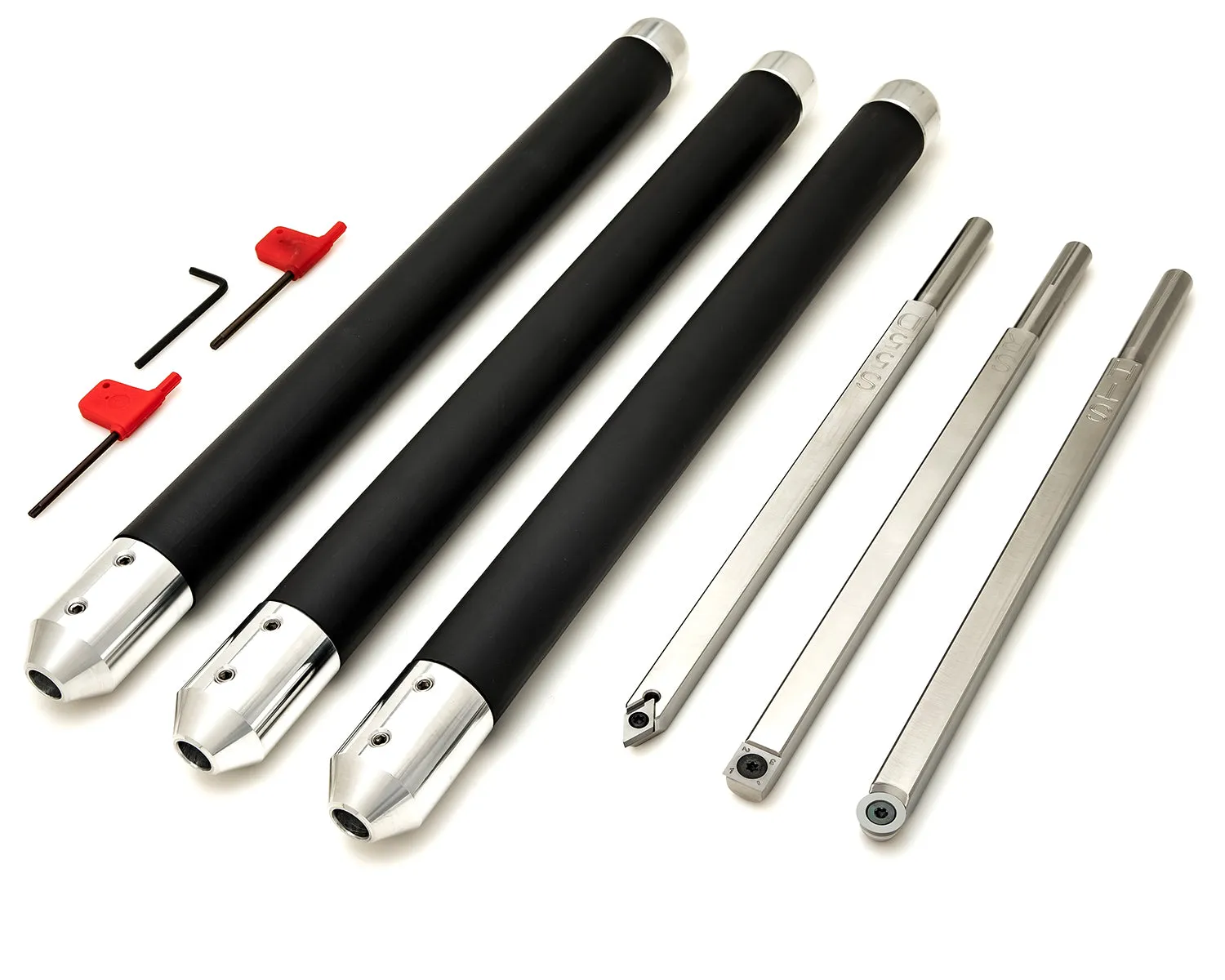 3 Carbide Tools - Rougher, Hollower and Detailer each with a Foam Grip Handle - 26.5 Overall