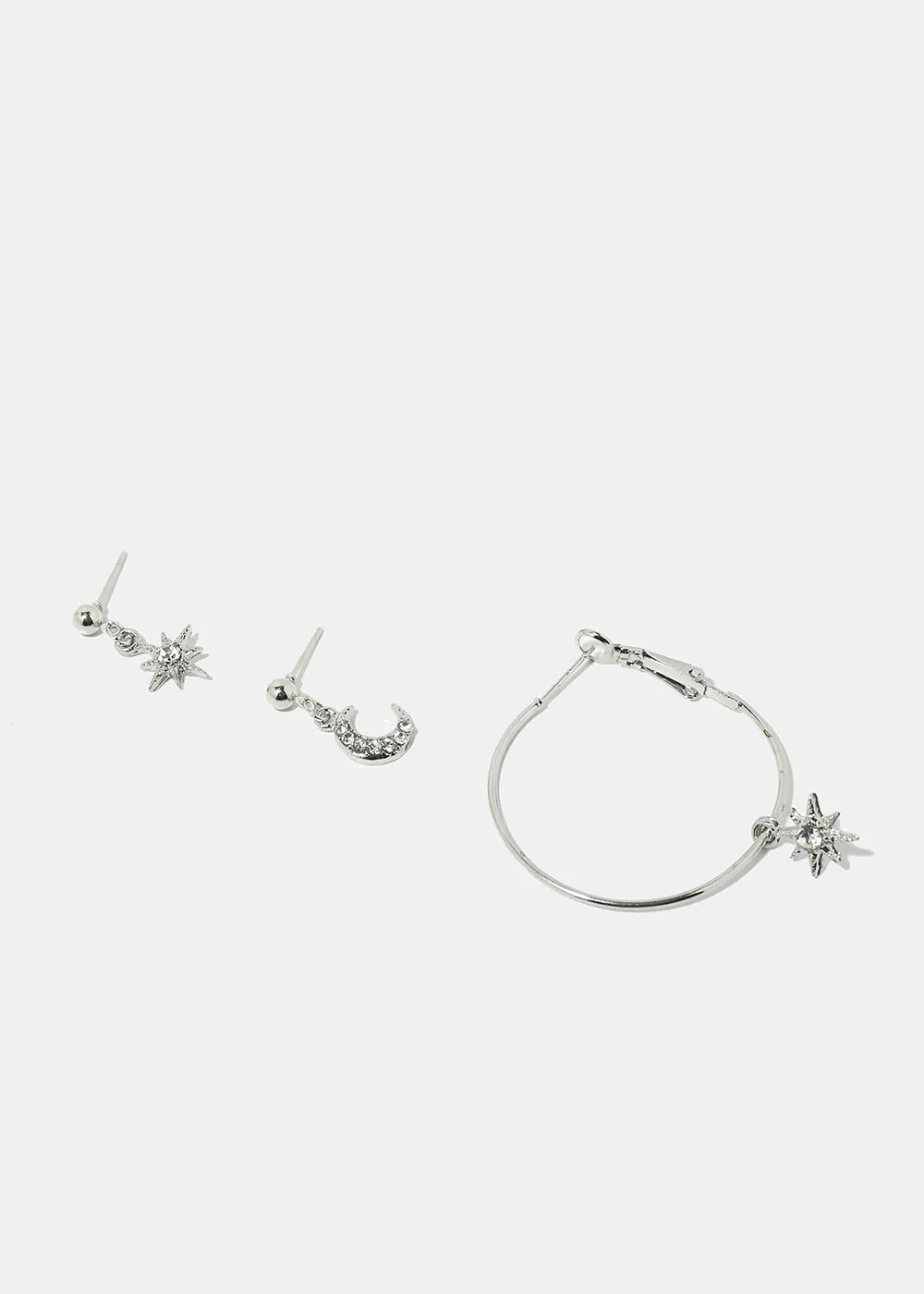 3-Piece Moon & Star Earrings