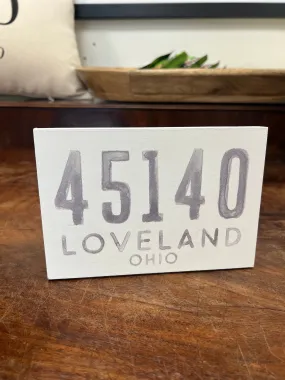 45140 Wooden Sign in Washed Grey