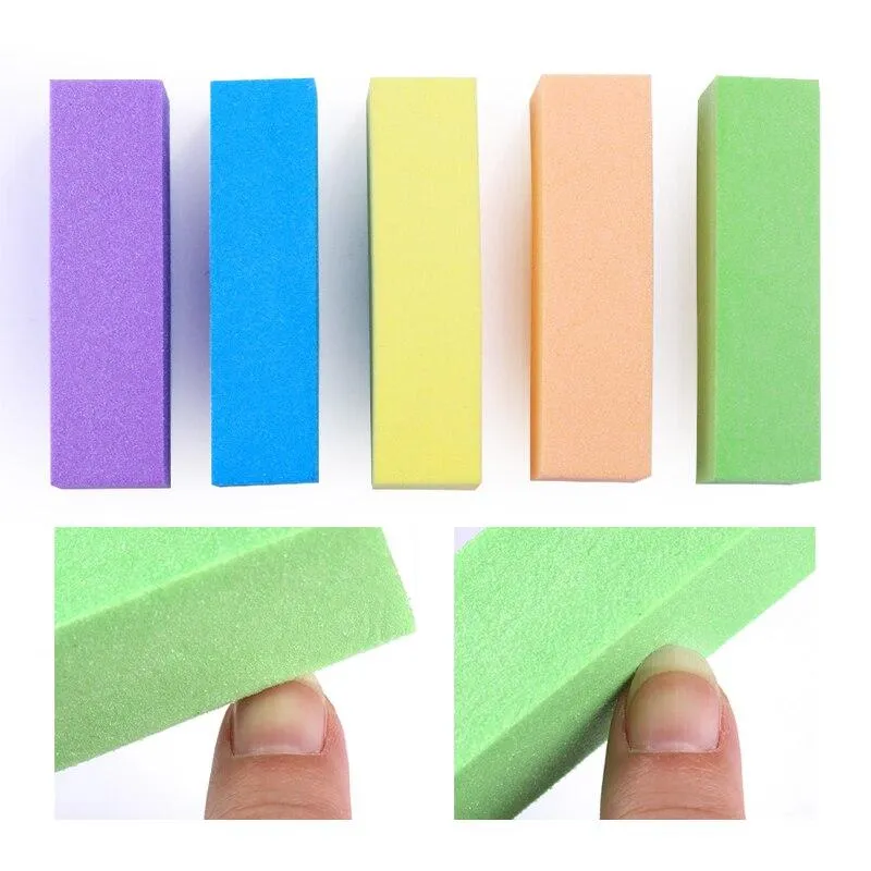 5/10Pcs Nail Buffers Files Set Sponge Sanding Block Grinding Polishing Manicuring Pedicure Professional Nail Art Tools