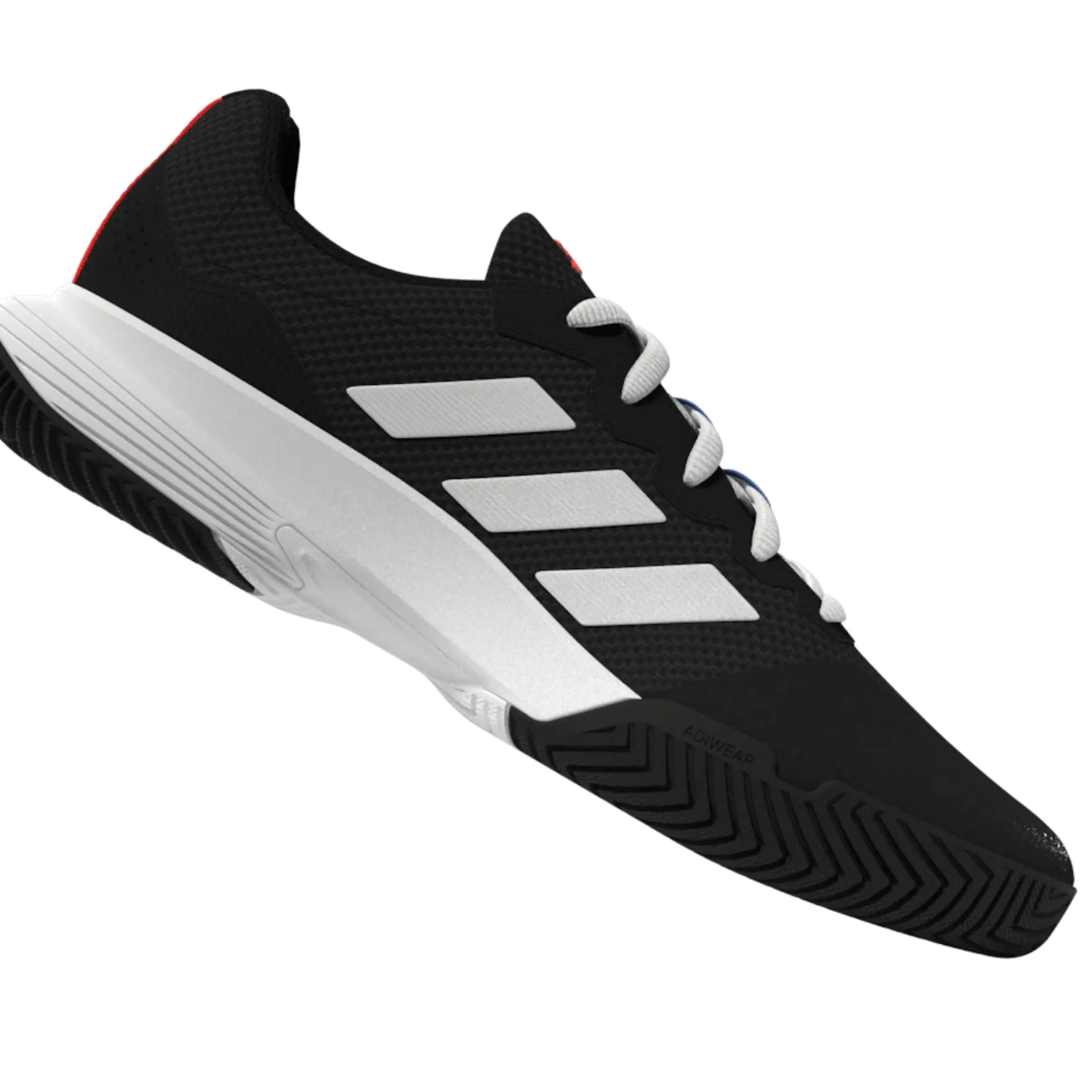 Adidas Performance Game Court 2.0 Men Tennis Shoes - Core Black/Ftw White/Solar Red