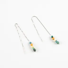 Amazonite & Turquoise Threader Earrings