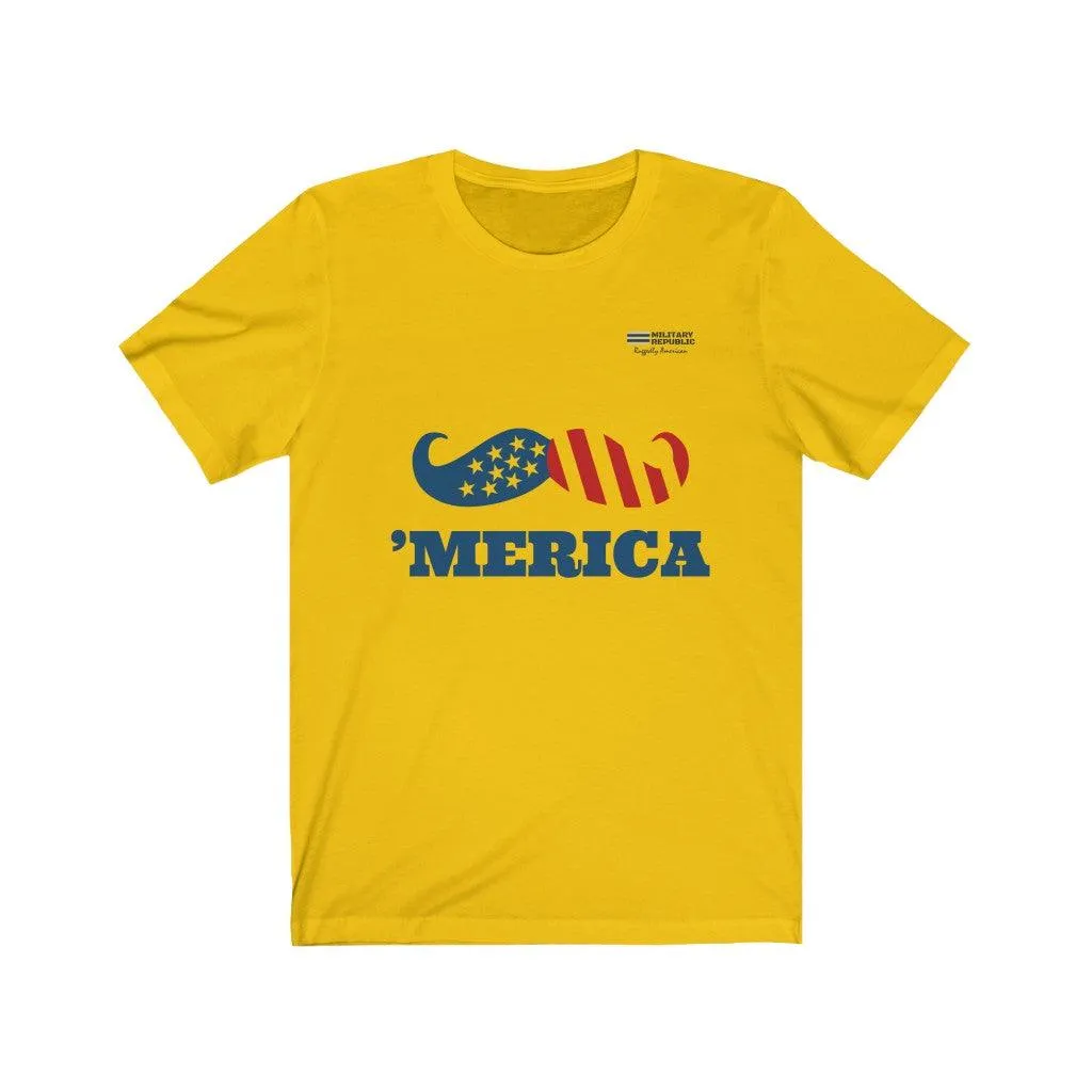 American Patriotic Moustache T-shirt