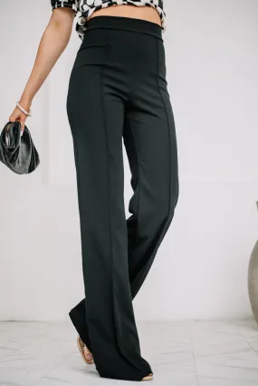 Back To Business Wide Leg Pants | Black