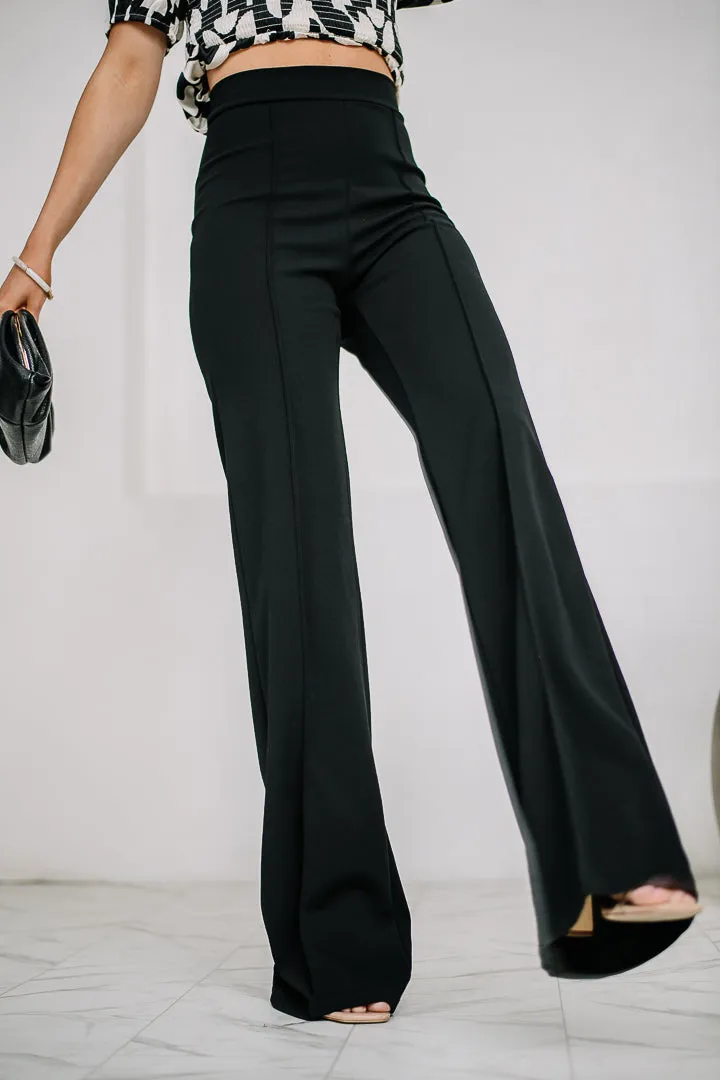 Back To Business Wide Leg Pants | Black