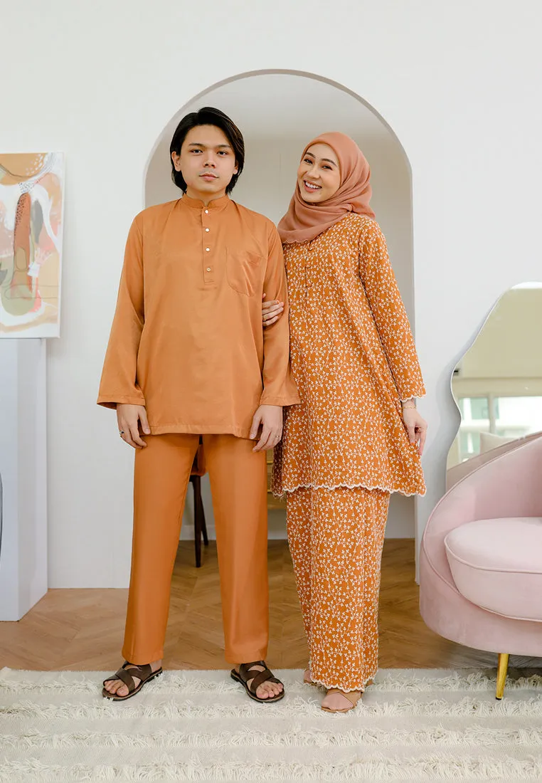 Baju Melayu Daisy Men (Brick Brown)