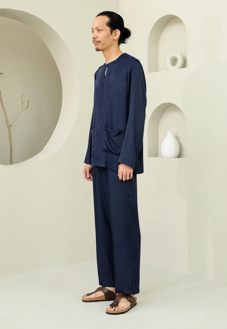 Baju Melayu Embun Men (Dark Blue)