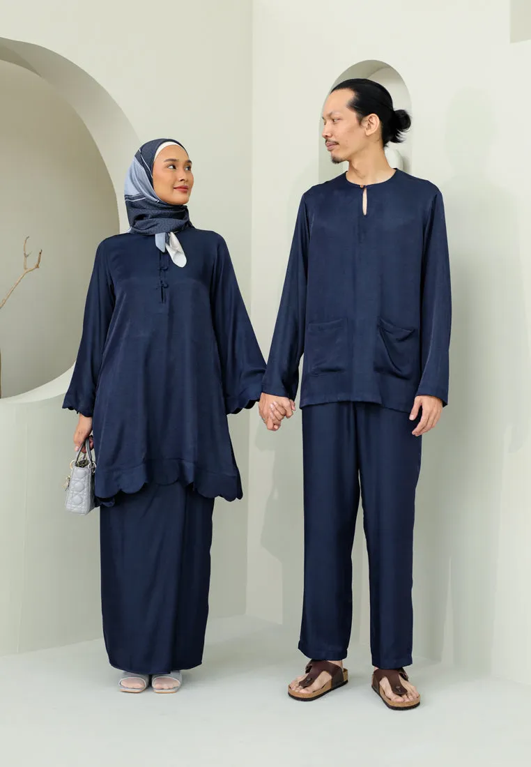 Baju Melayu Embun Men (Dark Blue)