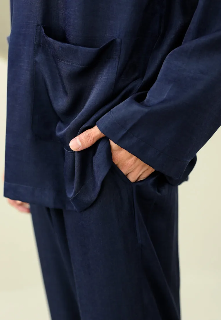 Baju Melayu Embun Men (Dark Blue)