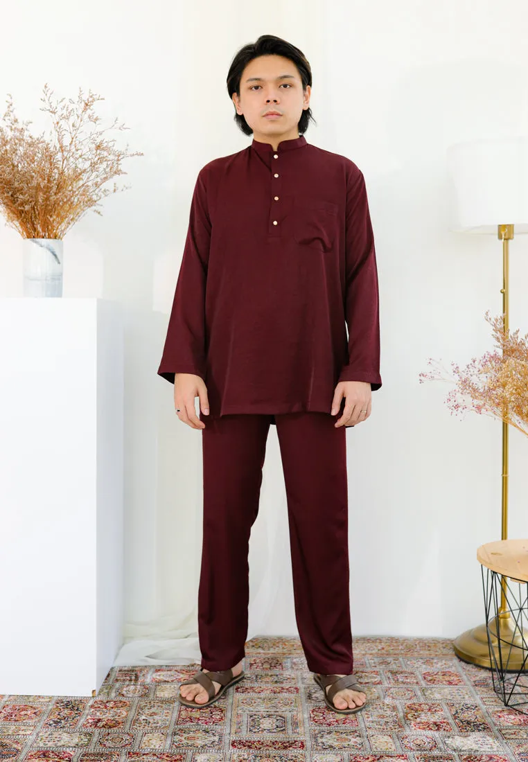 Baju Melayu Iris Men (Mulberry)