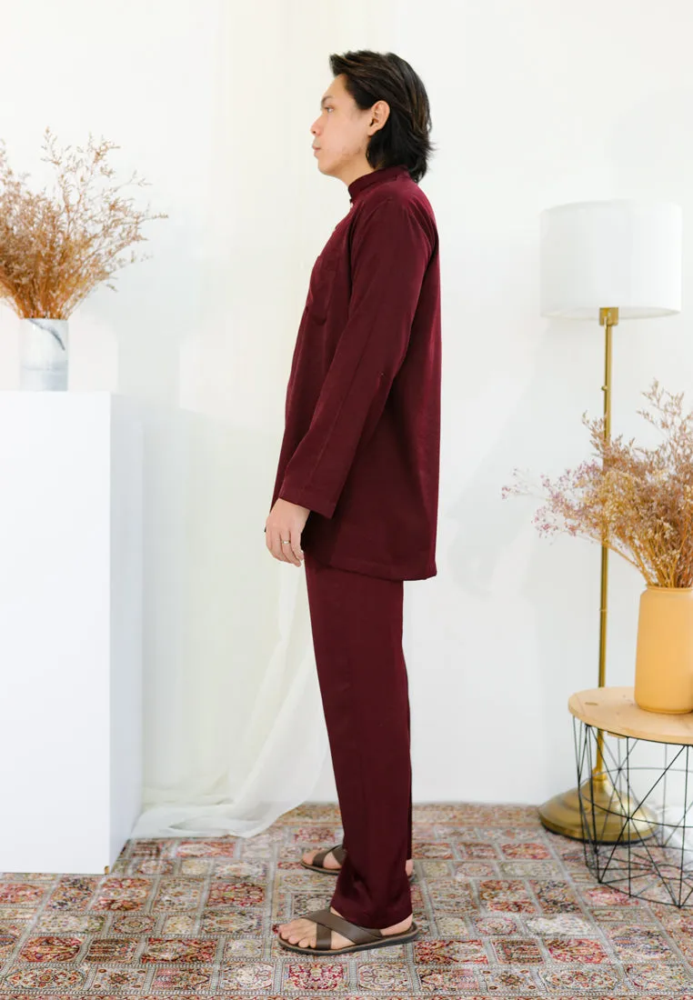 Baju Melayu Iris Men (Mulberry)