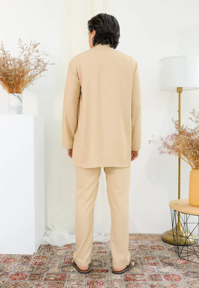 Baju Melayu Iris Men (Nude Cream)