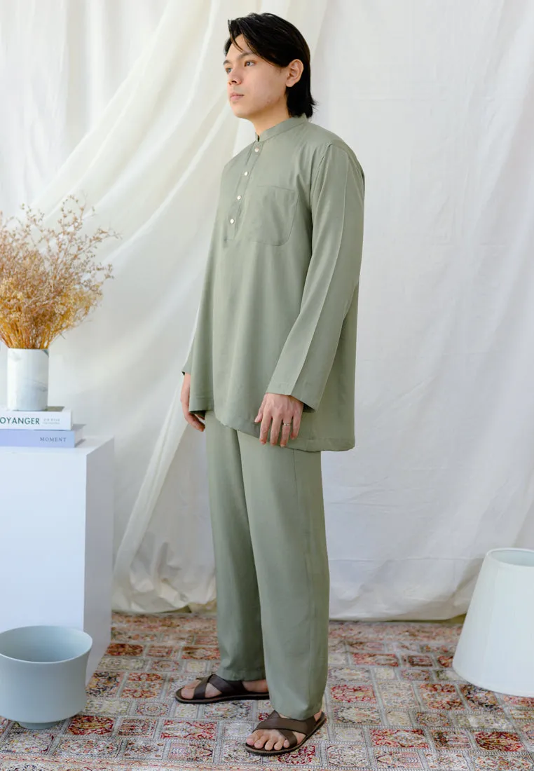 Baju Melayu Tulip Men ( Sage Green )