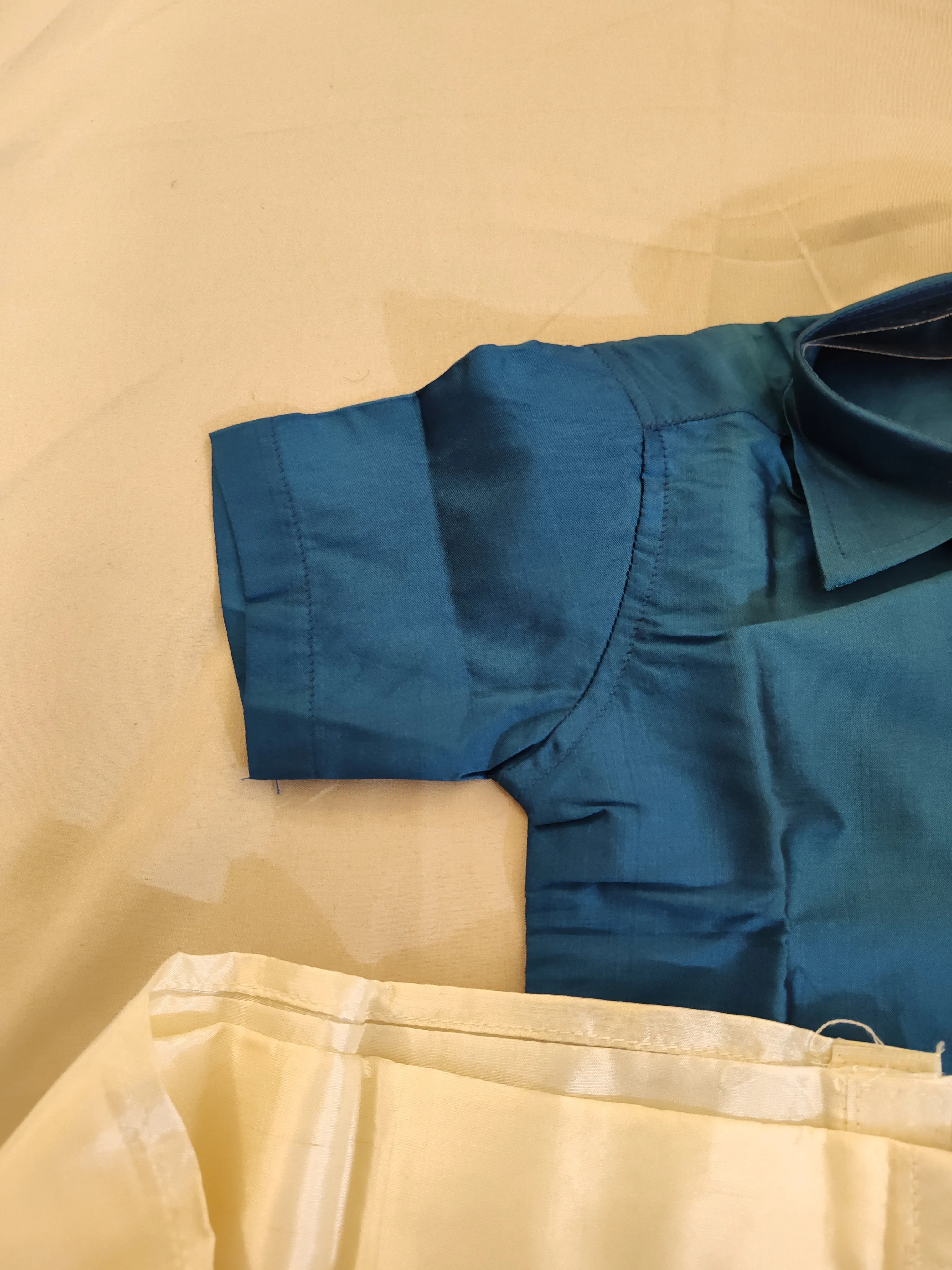 Beautiful Blue Color Shirt With Dhoti For Kids