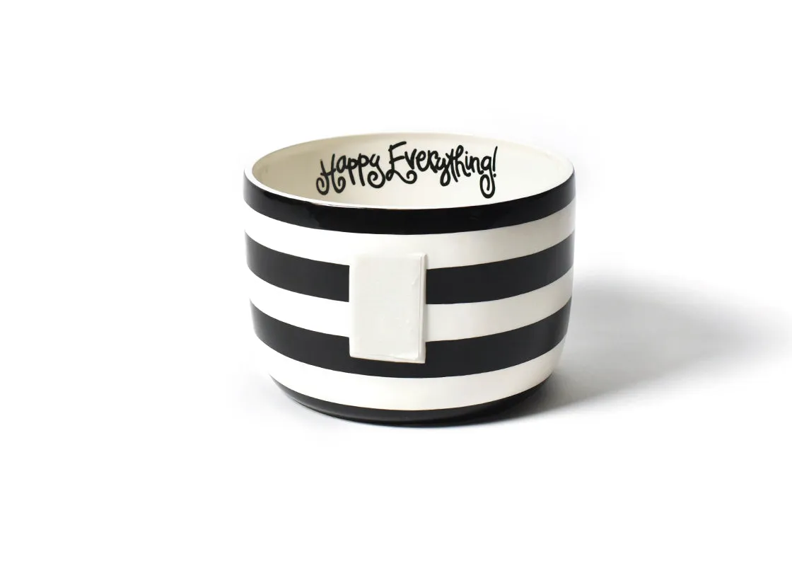 Black Stripe Big Bowl Happy Everything