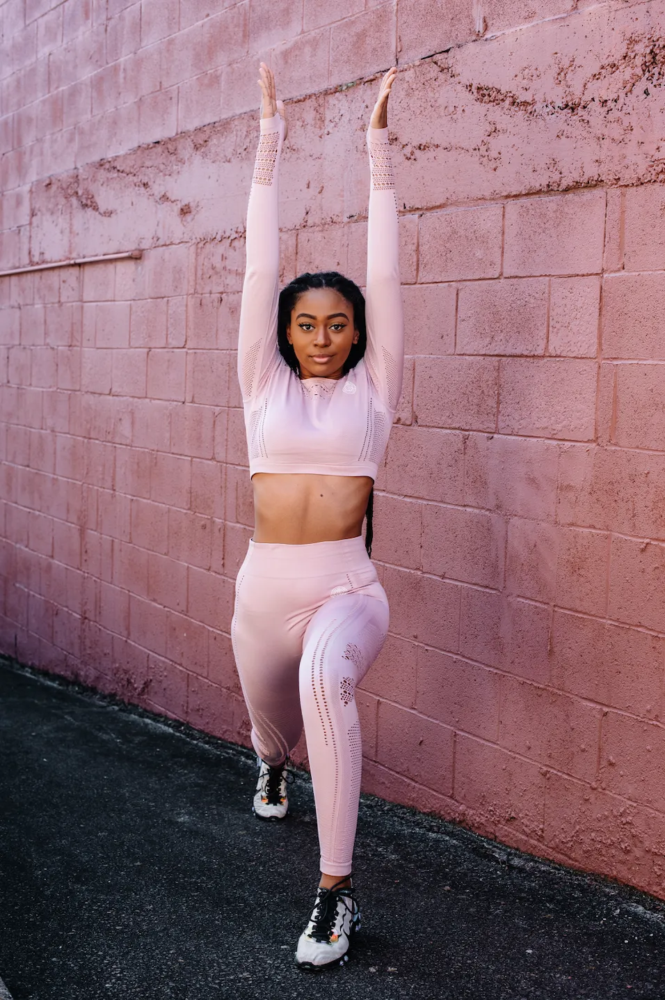 Black Vibe Tribe Signature Fitness Bottoms (Pink)