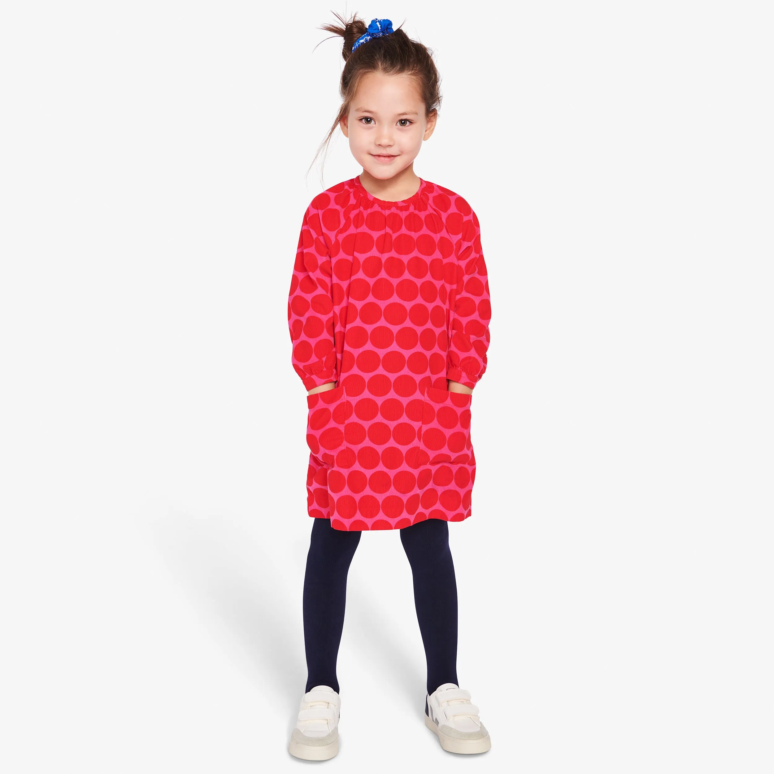 Clearance corduroy dress in cutout dot