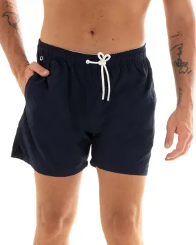 Costume Da Bagno Uomo Boxer Tinta Unita Elastico Blu GIOSAL-SU1211A