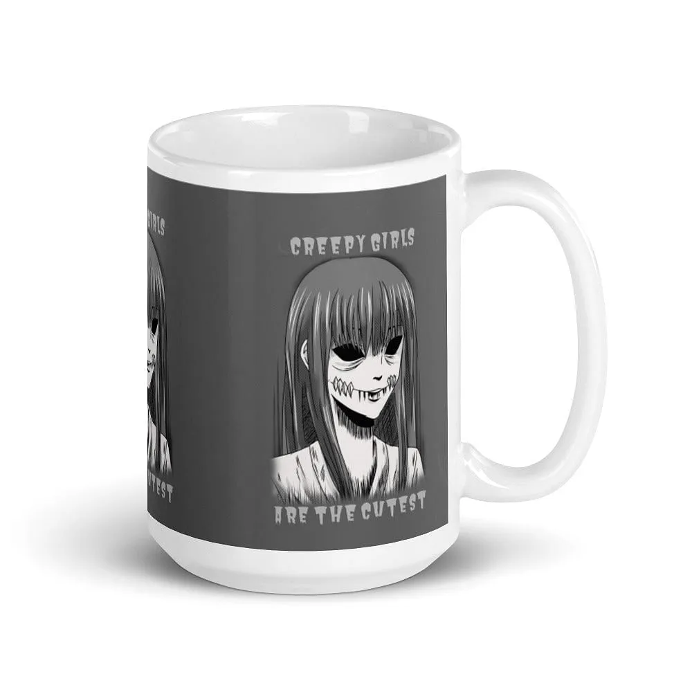 Creepy Coffee Mug / Soft Goth Mug / Creepy Girl Print