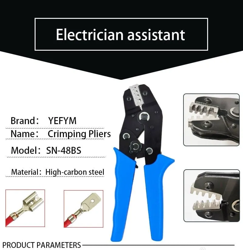 Crimping Pliers SN-48BS/2549 For Tab 2.8 4.8 6.3 XH2.54 SM2.5 DuPont2.54 Terminals Car Connector Wire Electrician Tools Set