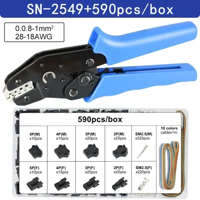 Crimping Pliers SN-48BS/2549 For Tab 2.8 4.8 6.3 XH2.54 SM2.5 DuPont2.54 Terminals Car Connector Wire Electrician Tools Set