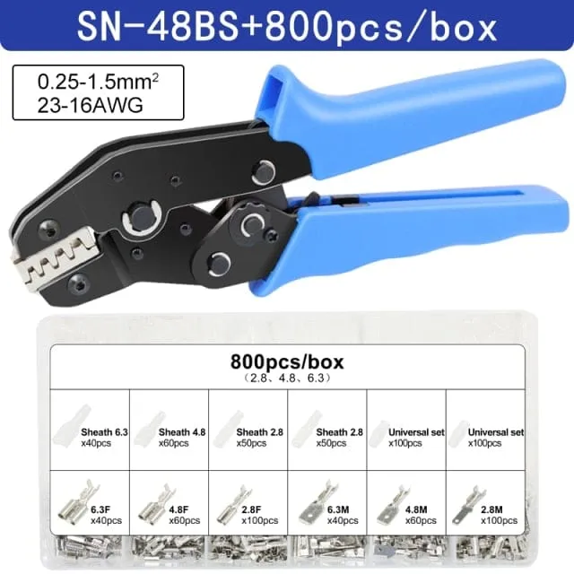 Crimping Pliers SN-48BS/2549 For Tab 2.8 4.8 6.3 XH2.54 SM2.5 DuPont2.54 Terminals Car Connector Wire Electrician Tools Set