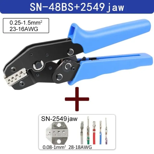 Crimping Pliers SN-48BS/2549 For Tab 2.8 4.8 6.3 XH2.54 SM2.5 DuPont2.54 Terminals Car Connector Wire Electrician Tools Set