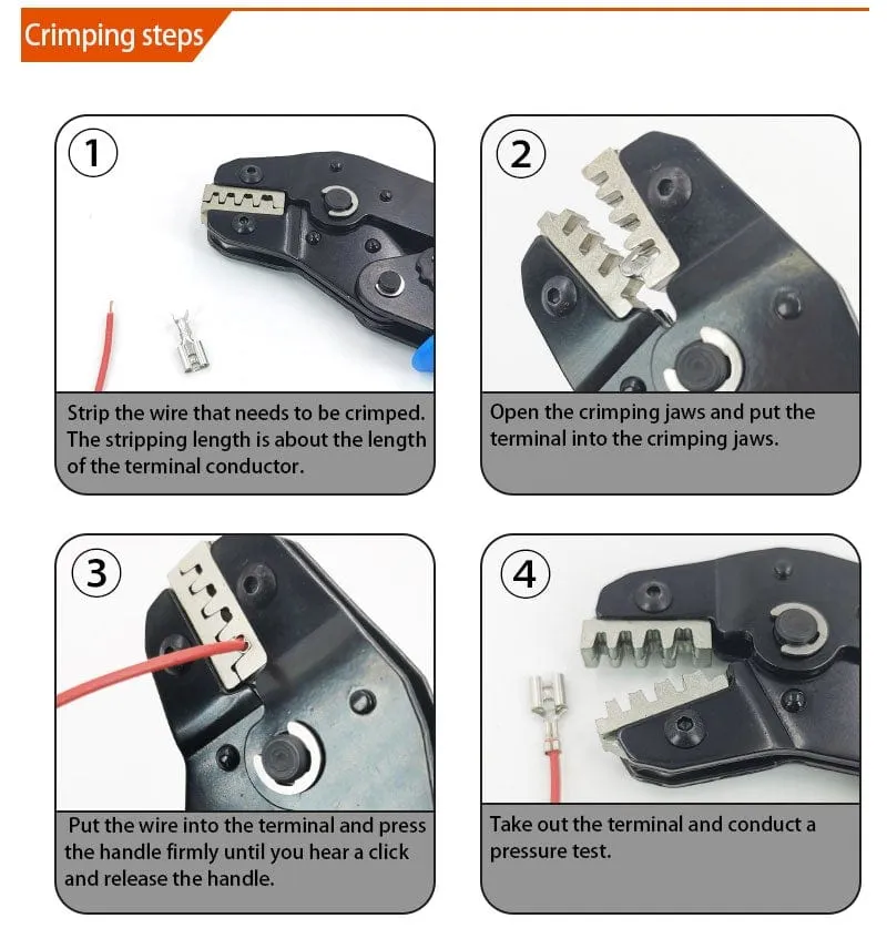 Crimping Pliers SN-48BS/2549 For Tab 2.8 4.8 6.3 XH2.54 SM2.5 DuPont2.54 Terminals Car Connector Wire Electrician Tools Set