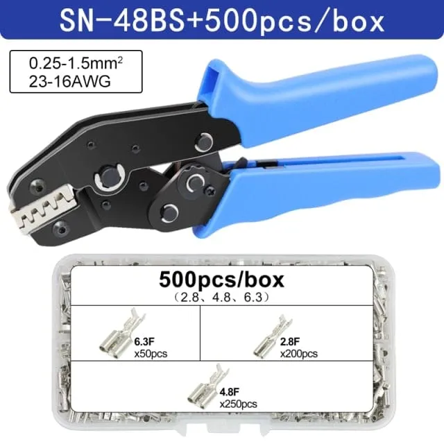 Crimping Pliers SN-48BS/2549 For Tab 2.8 4.8 6.3 XH2.54 SM2.5 DuPont2.54 Terminals Car Connector Wire Electrician Tools Set