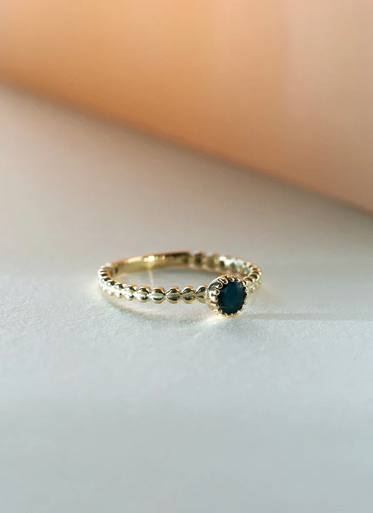 Edie sapphire september birthstone ring 14k gold