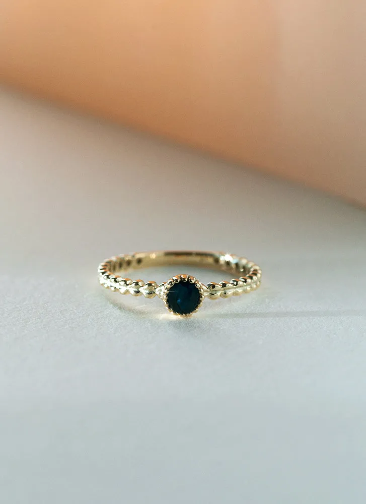 Edie sapphire september birthstone ring 14k gold