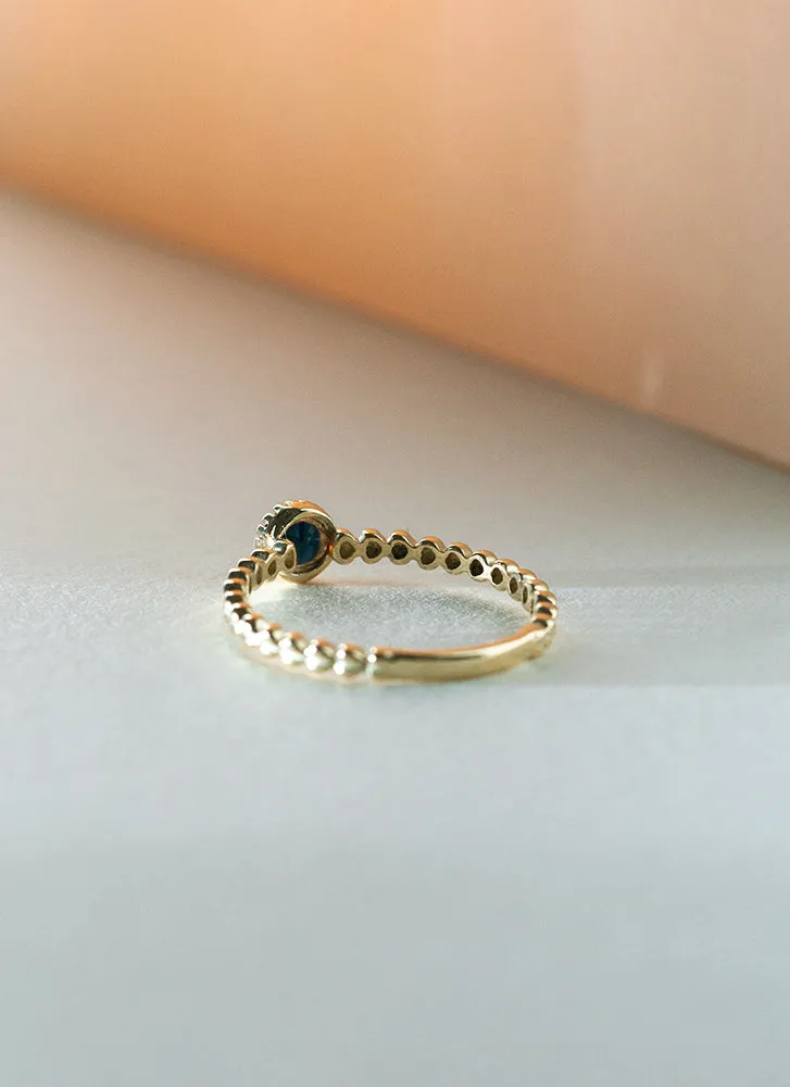 Edie sapphire september birthstone ring 14k gold