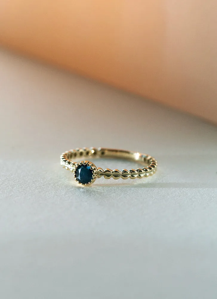 Edie sapphire september birthstone ring 14k gold