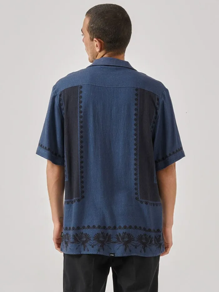 Evolve Bowling Shirt - Blue Indigo