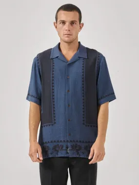 Evolve Bowling Shirt - Blue Indigo