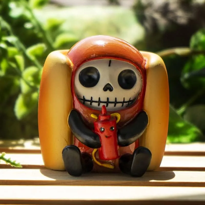 Furrybones - Frank Skeleton Hotdog Complete With His Very Own Ketchup Bottle In Hand