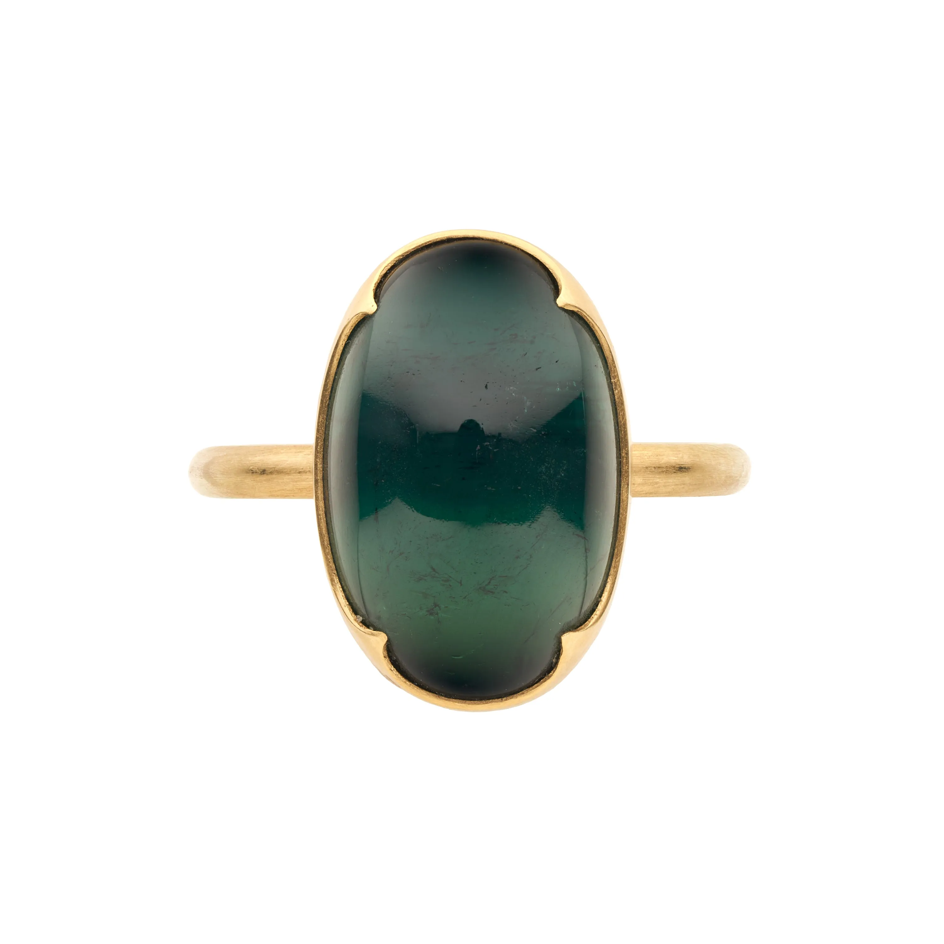 Gabriella Kiss 18k Oval Green Tourmaline Ring