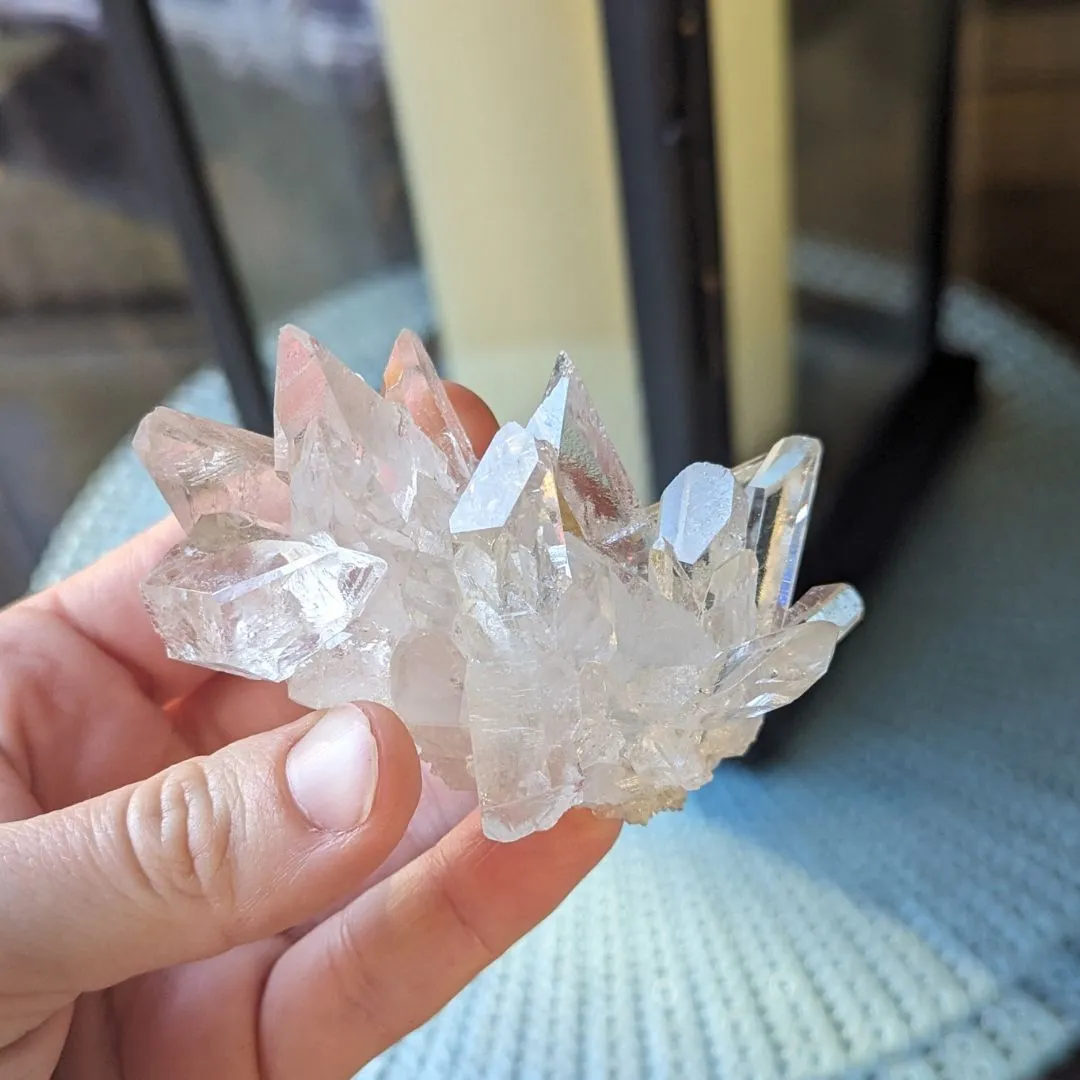 Gemmy A Grade Natural Clear Quartz Cluster from Brazil with Rainbows ~ Clear Connection and Vibrant Energy~ Tucson Exclusive!