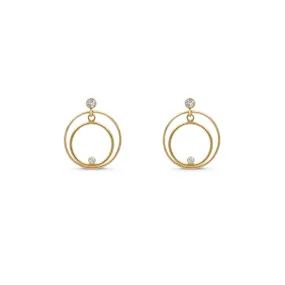 Gold Filled -  Small Double Post Hoop Earrings