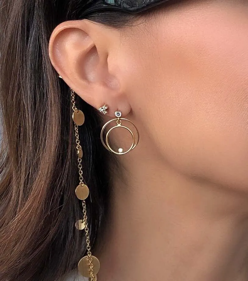 Gold Filled -  Small Double Post Hoop Earrings