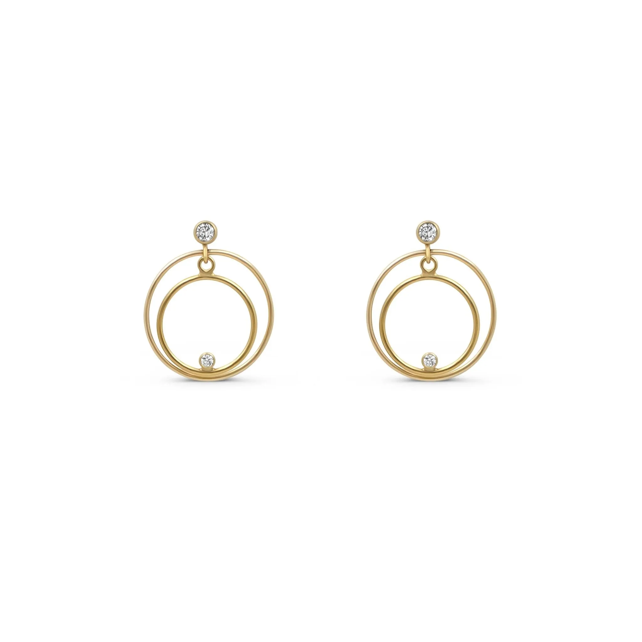 Gold Filled -  Small Double Post Hoop Earrings