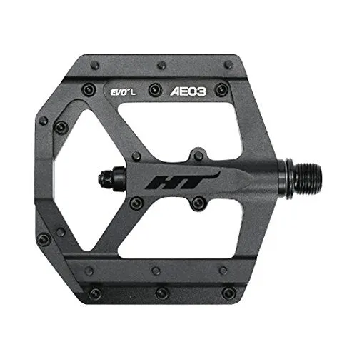 HT Components Stealth Black Flat Pedal AE03 Evo  Mountain Bike MTB Pair