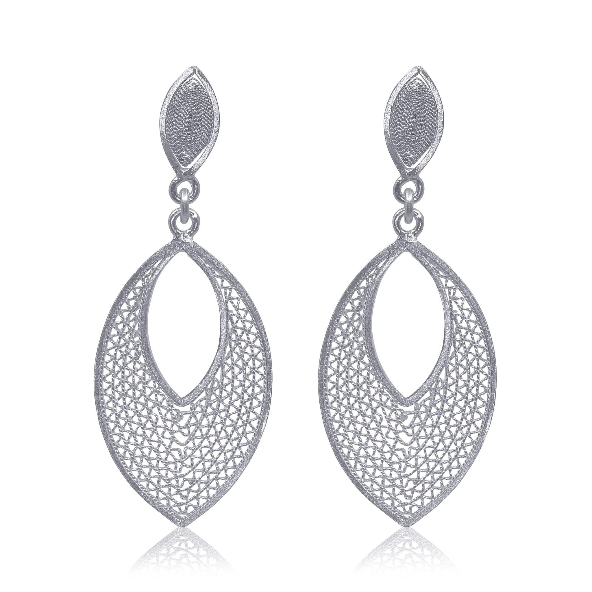 IRIS SILVER MEDIUM EARRINGS FILIGREE