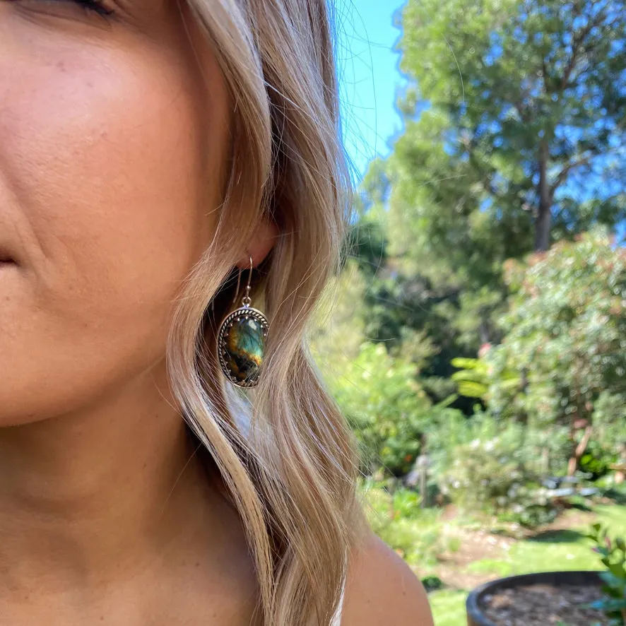 Labradorite Earrings - Anjali