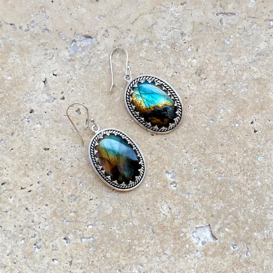 Labradorite Earrings - Anjali