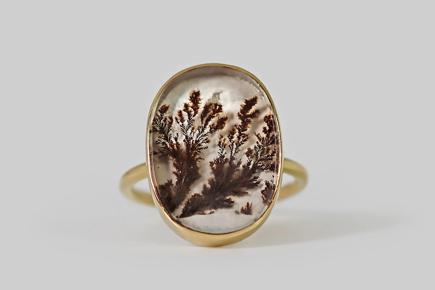 Large Gabriella Kiss Dendritic Agate Ring