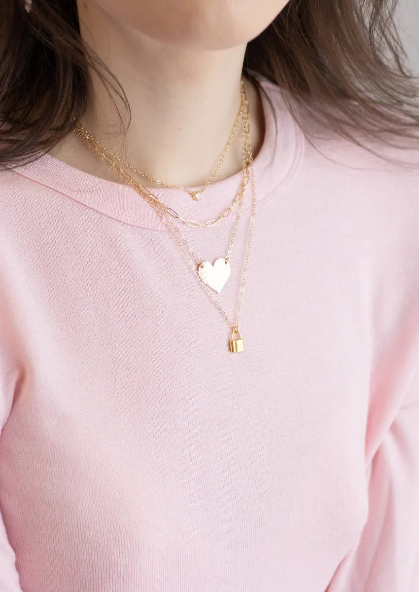 Love Lock Gold Necklace