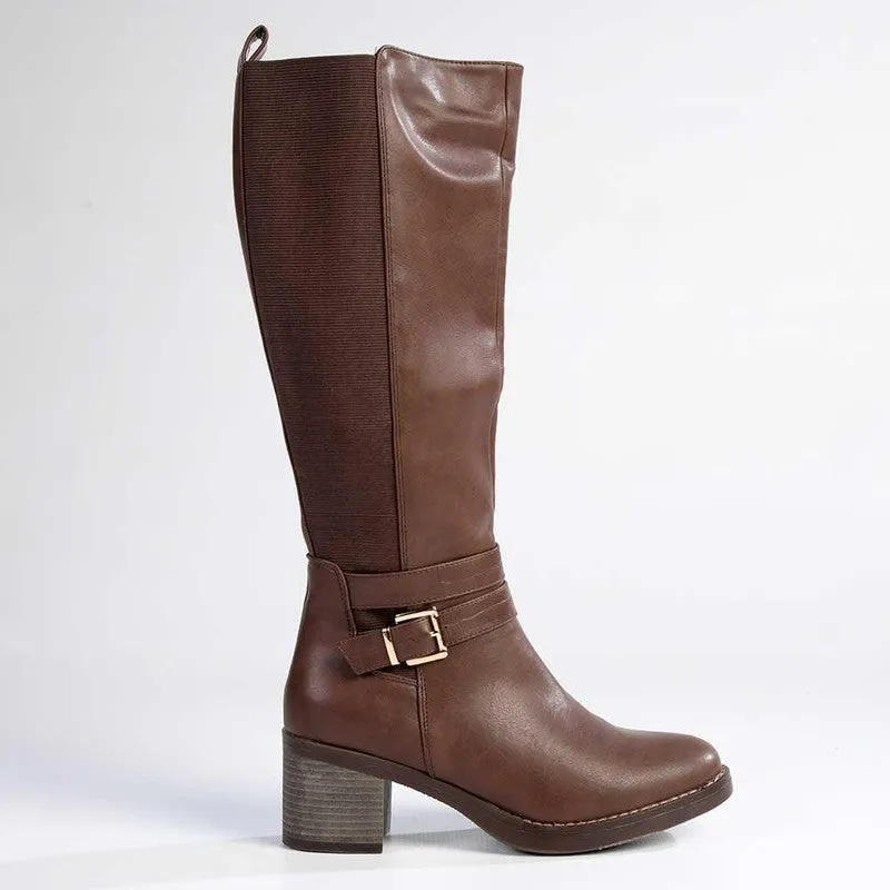 Madison Gabriella Long Boots - Chocolate